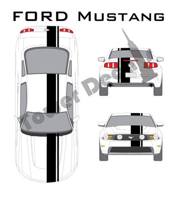 3-9" Single Rally Racing Pin Stripe Cast Vinyl Decal Fits All Ford Mustangs