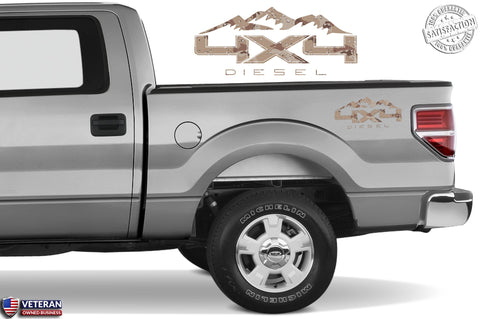 4X4 DIESEL MOUNTAIN Bedside Desert Decal Fits Ford 2008-2017 F150-250 SUPER DUTY