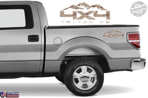 4X4 TRITON V8 MTN Bedside Desert Decal Fit Ford 2008-2017 F150-250 SUPER DUTY