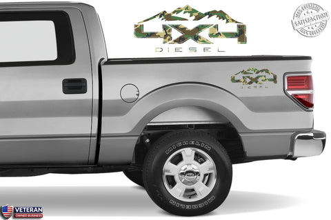 4X4 DIESEL MOUNTAIN Bedside Forest Decal Fits Ford 2008-2017 F150-250 SUPER DUTY