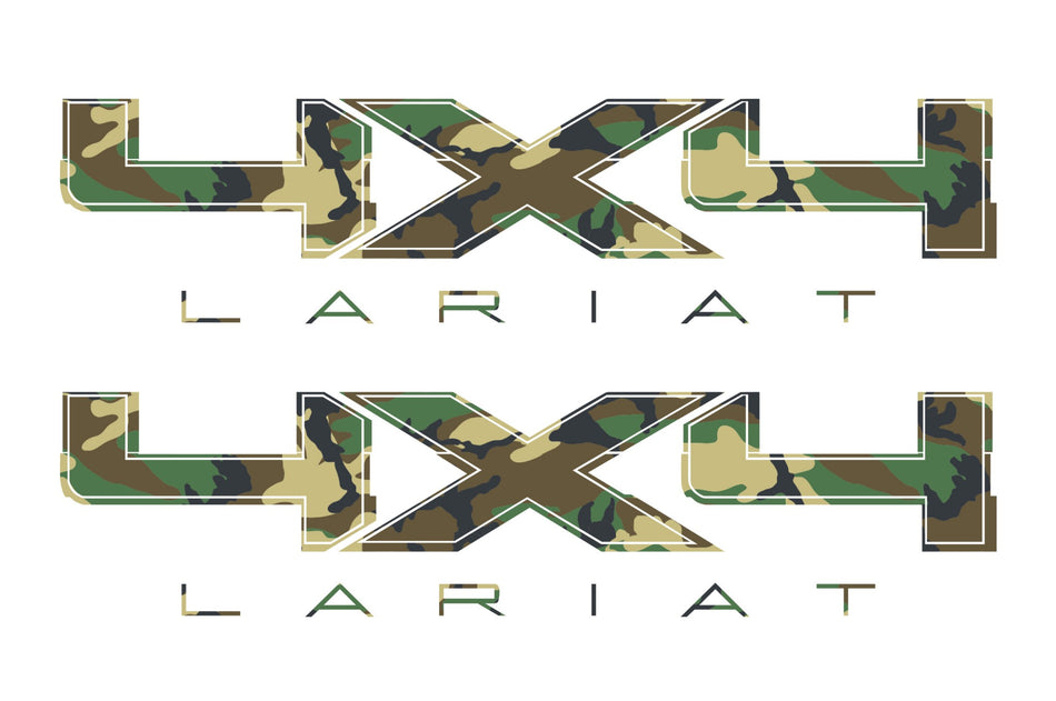 4X4 LARIAT Bedside Forest Decal Fits Ford Trucks 2008-2017 F150-250 SUPER DUTY
