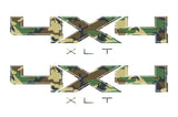 4X4 XLT Bedside Forest Camo Decal Fits Ford Trucks 2008-2017 F150-250 SUPER DUTY