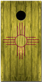 2x New Mexico Flag Distressed Wood Cornhole Board Bag Toss Vinyl Wrap Set- Universal Fit Oracal 3M