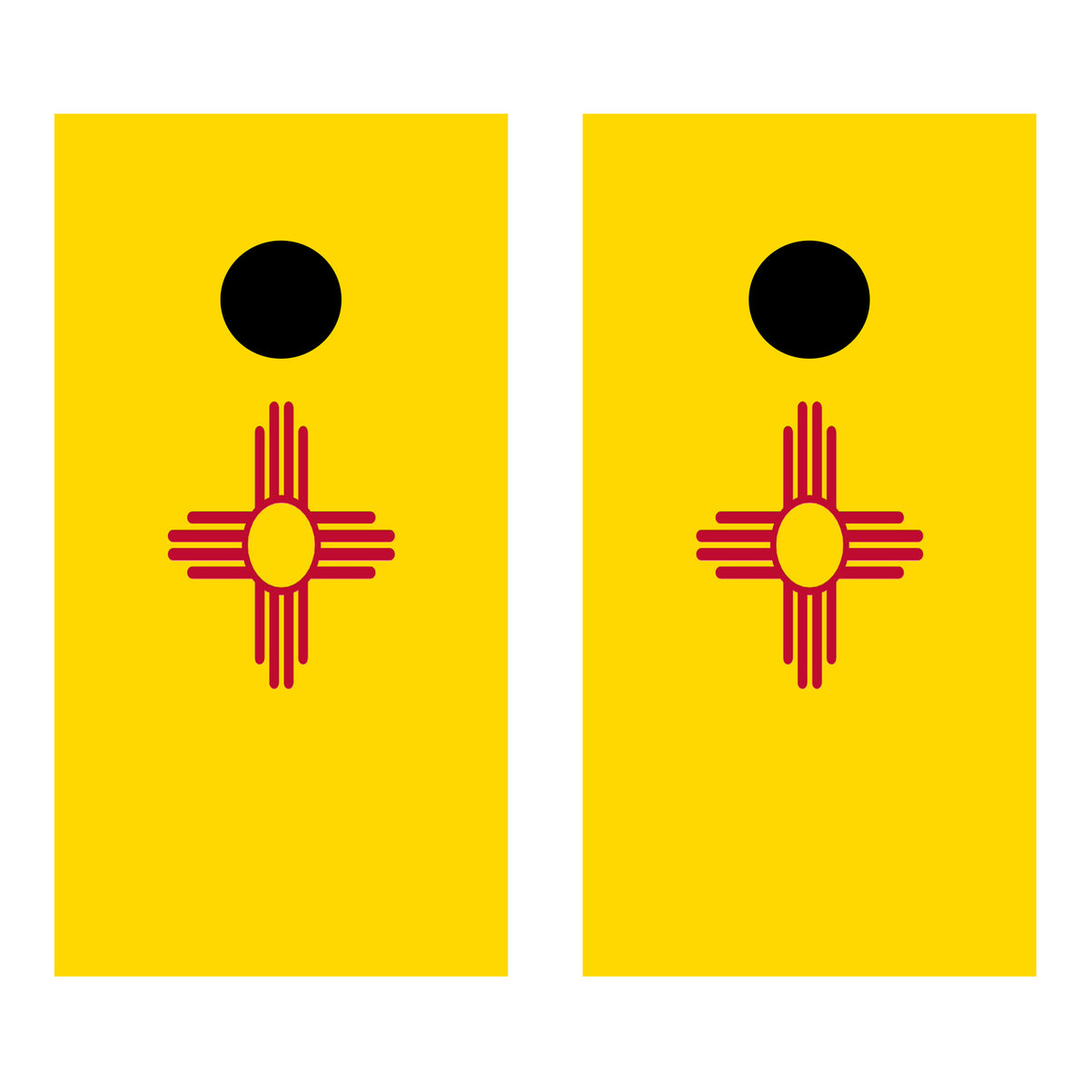 New Mexico State Flag Custom Cornhole Vinyl Wrap