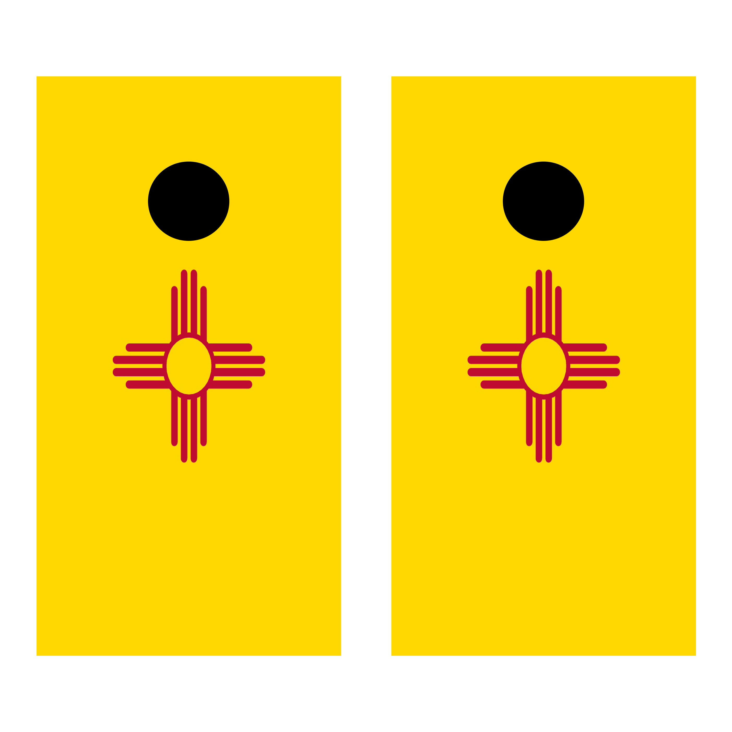 New Mexico State Flag Custom Cornhole Vinyl Wrap