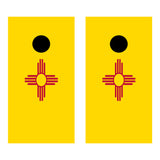 New Mexico State Flag Custom Cornhole Vinyl Wrap
