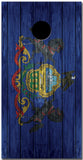 2x Pennsylvania Flag Distressed Wood Cornhole Board Bag Toss Vinyl Wrap Set- Universal Fit Oracal 3M
