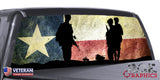 Texas rear window perforated decal