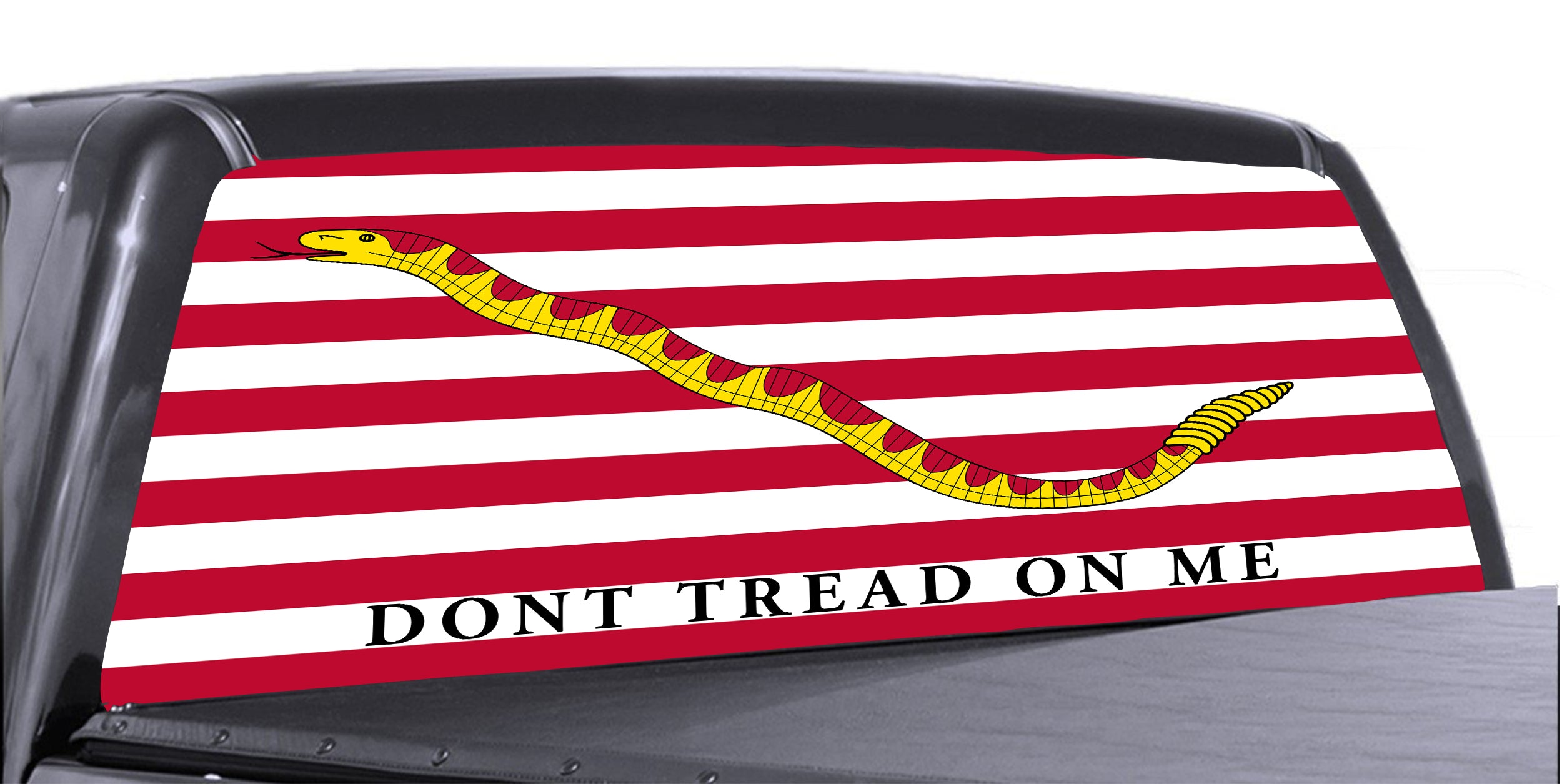 Don't tread on me rear window perforated decal