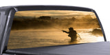 rear window perforated decal gone fishing