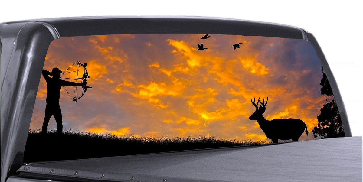 Hunting Window Graphics Black - Premium Vinyl Graphics – ROE Graphics and Apparel