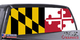Maryland rear window perforated decal