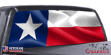 Texas rear window perforated decal