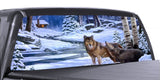 Wolves Winter Scene Universal Truck Rear Window 50/50 Perforated Vinyl Decal