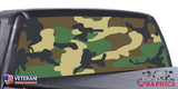 Woodland 2 camouflage Universal Truck Rear Window 50/50 Perforated Vinyl Decal