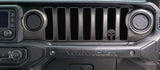 2 Color Punisher Dash grill decal Fits: 2018 & up Jeep Wrangler JL JT Sahara Altitude 0464