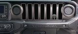 2 Color Punisher Dash grill decal Fits: 2018 & up Jeep Wrangler JL JT Sahara Altitude 0464