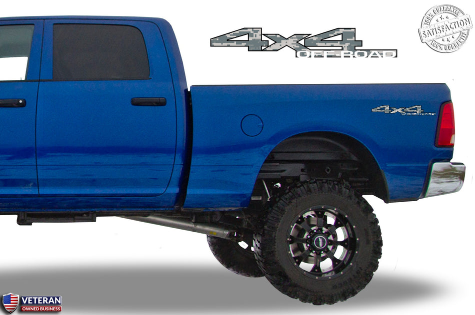 4x4 Off Road Digi Camo Bedside Decals Fits Dodge Ram 2010-13 1500 2500 3500-co