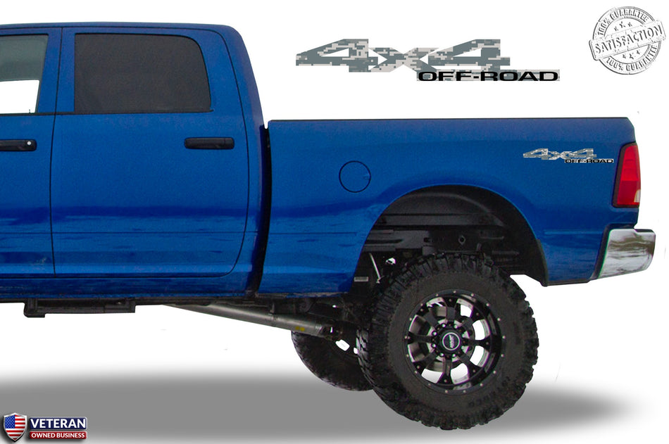 4x4 Off Road Digital Camo Bedside Decals Fits Dodge Ram 2010-13 1500 2500 3500