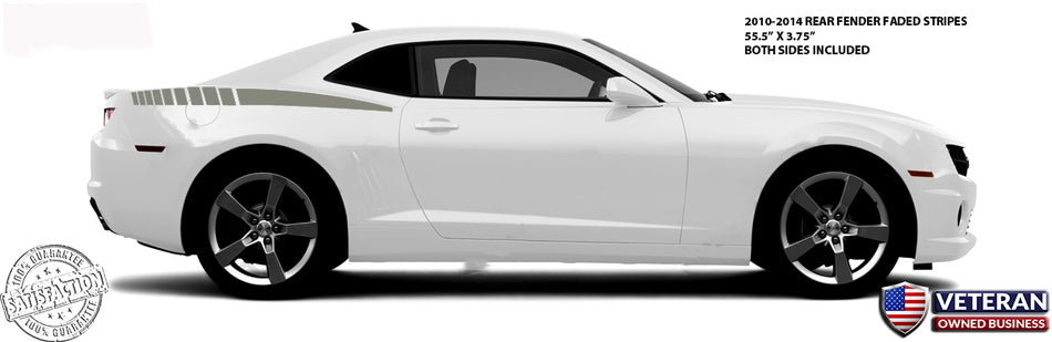 CAMARO STRIPES REAR QUARTER SIDE FENDER RACING GRAPHIC DECALS 2010-2015 CHEVY