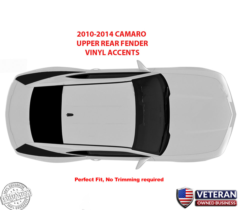 CAMARO STRIPES REAR QUARTER UPPER FENDER RACING GRAPHIC DECALS 2010-2015 CHEVY
