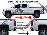 CHEVY 4x4 OFFROAD TRUCK BED SIDE DECAL FOR CHEVROLET SILVERADO GMC SIERRA HD