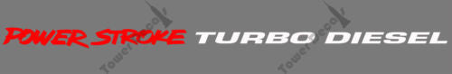 Powerstroke Turbo Diesel Hood Body vinyl sticker decal 5/8" x 19" fits Superduty