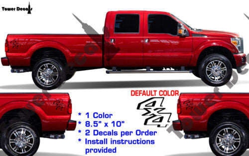 4X4 VINYL DECAL FITS FORD TRUCKS 2008-2016 F250 F350 SUPER DUTY TRUCK BED SIDE