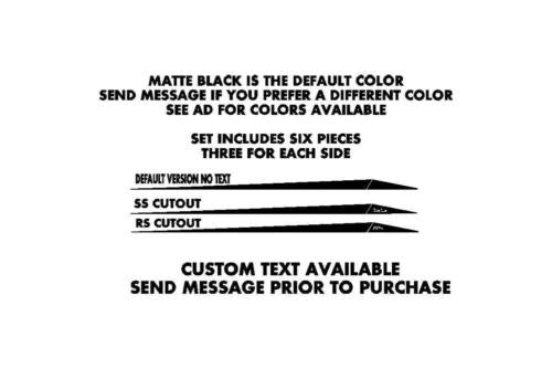 2010-2015 CHEVY CAMARO ROCKER SPIKE DOOR SPEARS RS SS VINYL DECALS-0050