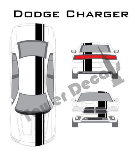 3-9" Single Rally Racing Pin Stripe Cast Vinyl Decal Fits Dodge Charger