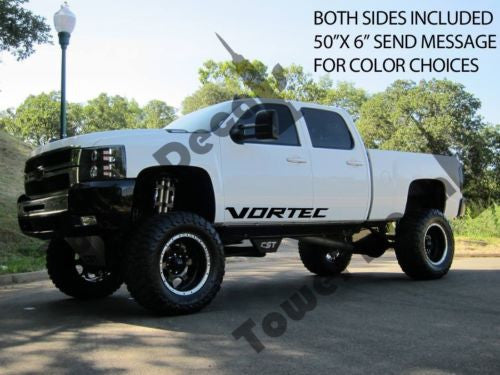 VORTEC Rocker panel door runner decal Fits: ALL CHEVROLET GMC 4 DOOR TRUCKS