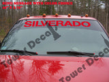 SILVERADO WINDSHIELD BANNER 45"X3.75" CHEVROLET TRUCK VINYL DECAL ACCESSORY