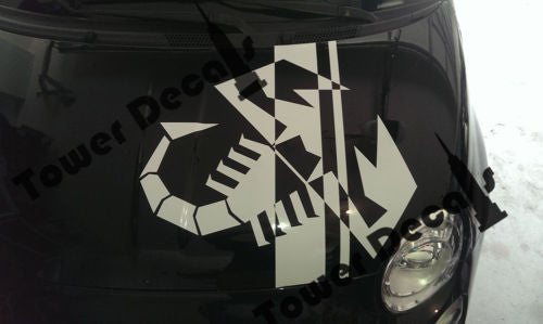 FIAT 500 Abarth Scorpion Racing Stripes Full Precut Kit Vinyl Decals