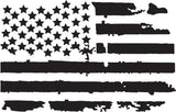 (2) 6 inch Distressed American Flags Vinyl Decals fits Jeep Trucks Universal 0062