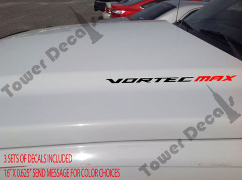 VORTEC MAX hood decals fits: Chevrolet Silverado GMC Sierra