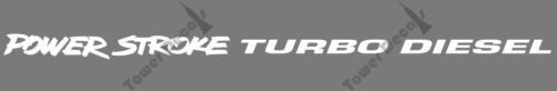 POWERSTROKE TURBO DIESEL VINYL HOOD DECAL STICKER (5/8"X19") FITS FORD SUPERDUTY