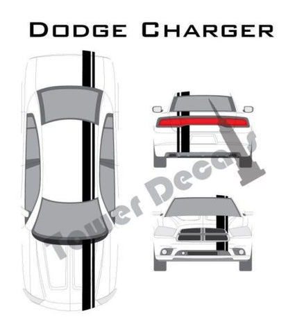 3-5" Single Rally Racing Pin Stripe Cast Vinyl Decal Fits Dodge Charger SRT