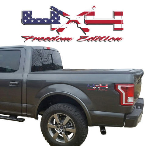 4X4 Freedom Edition Shotgun Vinyl Decal fit Ford Trucks 2008-2016 F150 F250 F350