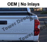 Vinyl Inlays for Stamped Tailgate fit Toyota Tundra 2014 2015 2016-Message Color