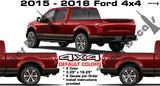 4x4 VINYL DECAL STICKER MULTI COLOR FOR FORD TRUCK SUPERDUTY F150 F250 F350