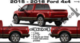 4x4 BED SIDE VINYL DECAL STICKER FOR FORD F 150 F250 F 350 F 450 SUPERDUTY