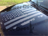 Distressed American Flag Hood Decal, Fits Jeep, Dodge, Ford, Chevy Trucks