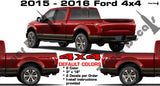 4x4 VINYL TRUCK DECAL MULTI COLOR FOR SUPERDUTY FORD F150 F250 F350 F450