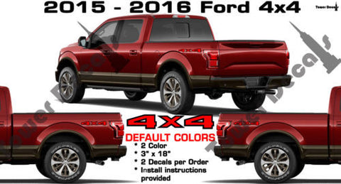 4x4 VINYL TRUCK DECAL MULTI COLOR FOR SUPERDUTY FORD F150 F250 F350 F450