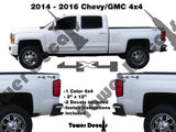 CHEVY 4x4 OFFROAD TRUCK BED SIDE DECAL FOR CHEVROLET SILVERADO GMC SIERRA HD