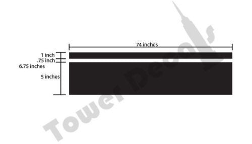 3-5" Single Rally Racing Pin Stripe Cast Vinyl Decal Fits Chevy Corvette C7,C6,