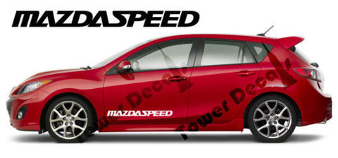 Mazda Mazdaspeed 2-30 x 2.5 inch Door Vinyl Decal Accessory Sticker