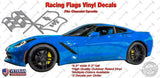 Racing Flag Window Rocker Vinyl Decals fits Corvette ZR1 Z06 C6 C5 C4 Stingray