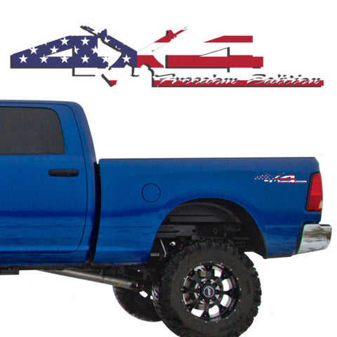 4X4 Freedom Edition AR15 Vinyl Decals Fits Dodge Trucks 2006-2016 1500 2500 3500