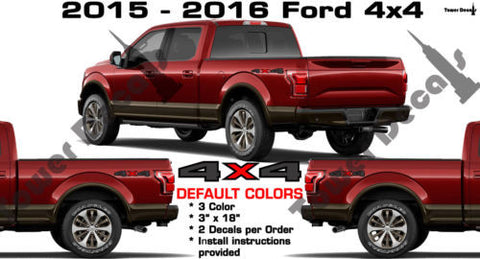 4x4 VINYL DECAL STICKER MULTI COLOR FOR FORD SUPERDUTY F150 F250 F350 F450 TRUCK